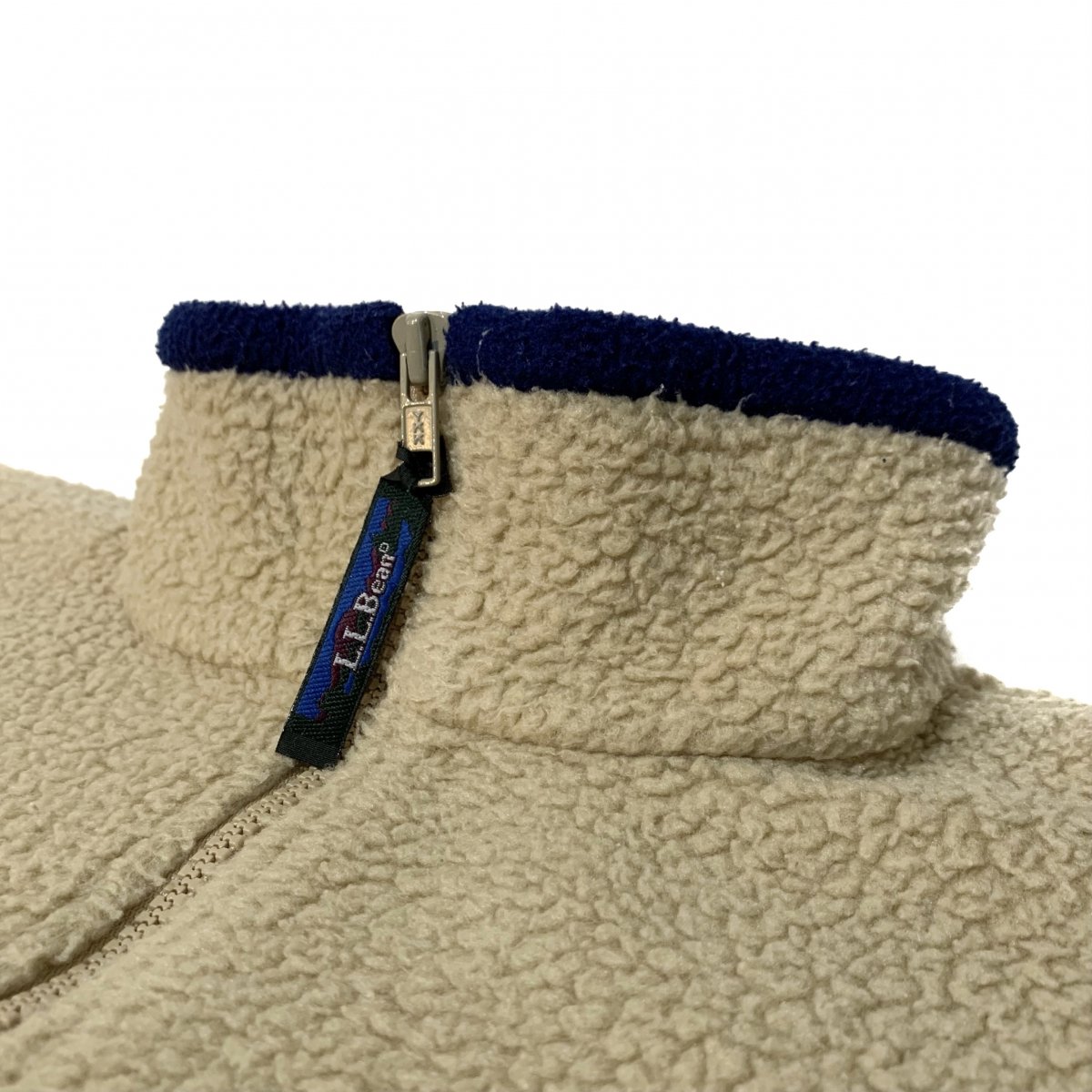 USA製 90s L.L.Bean Half-Zip Pullover Fleece Jacket ナチュラル S