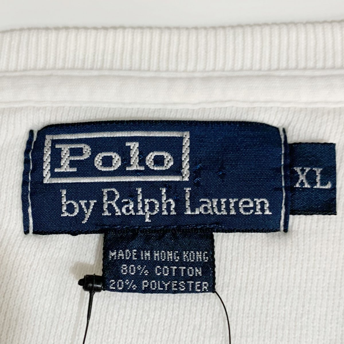 90s Polo Ralph Lauren Crew-Neck One Point Sweatshirt 白 XL ポロ 
