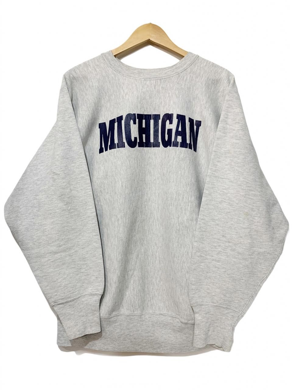 80´s☆MICHIGAN☆XL☆グレー☆カレッジ☆リバースウィーブ☆スウェット-