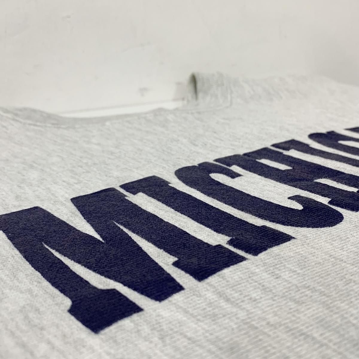 USA製 s Champion R/W Sweatshirt "MICHIGAN" 灰 XL 刺繍タグ