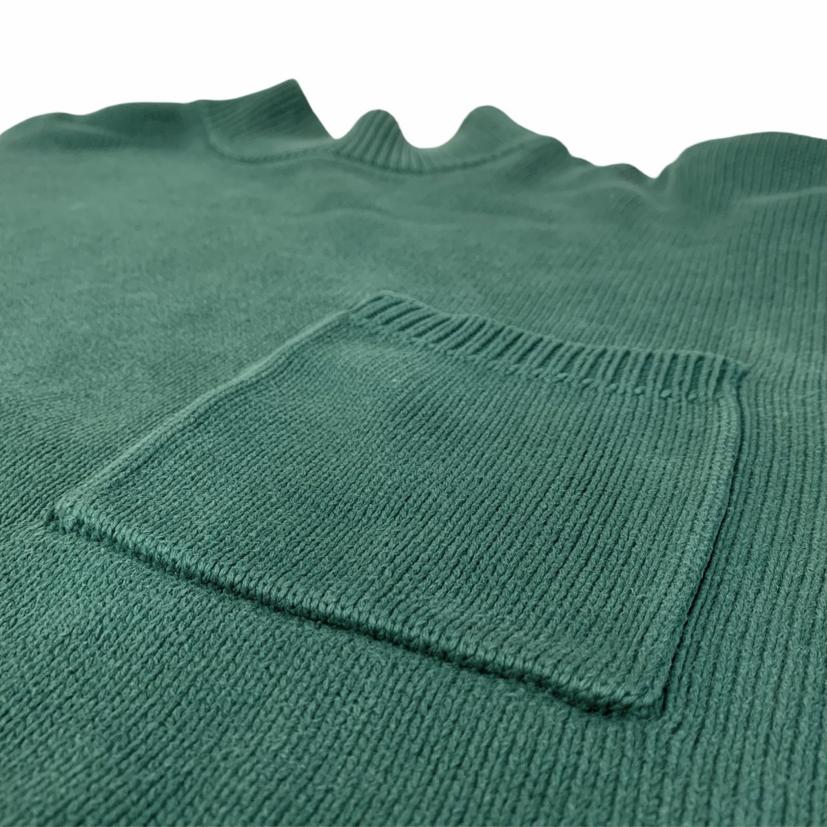 90s OLD GAP Mock Neck Pocket Cotton Knit 深緑 XL オールドギャップ