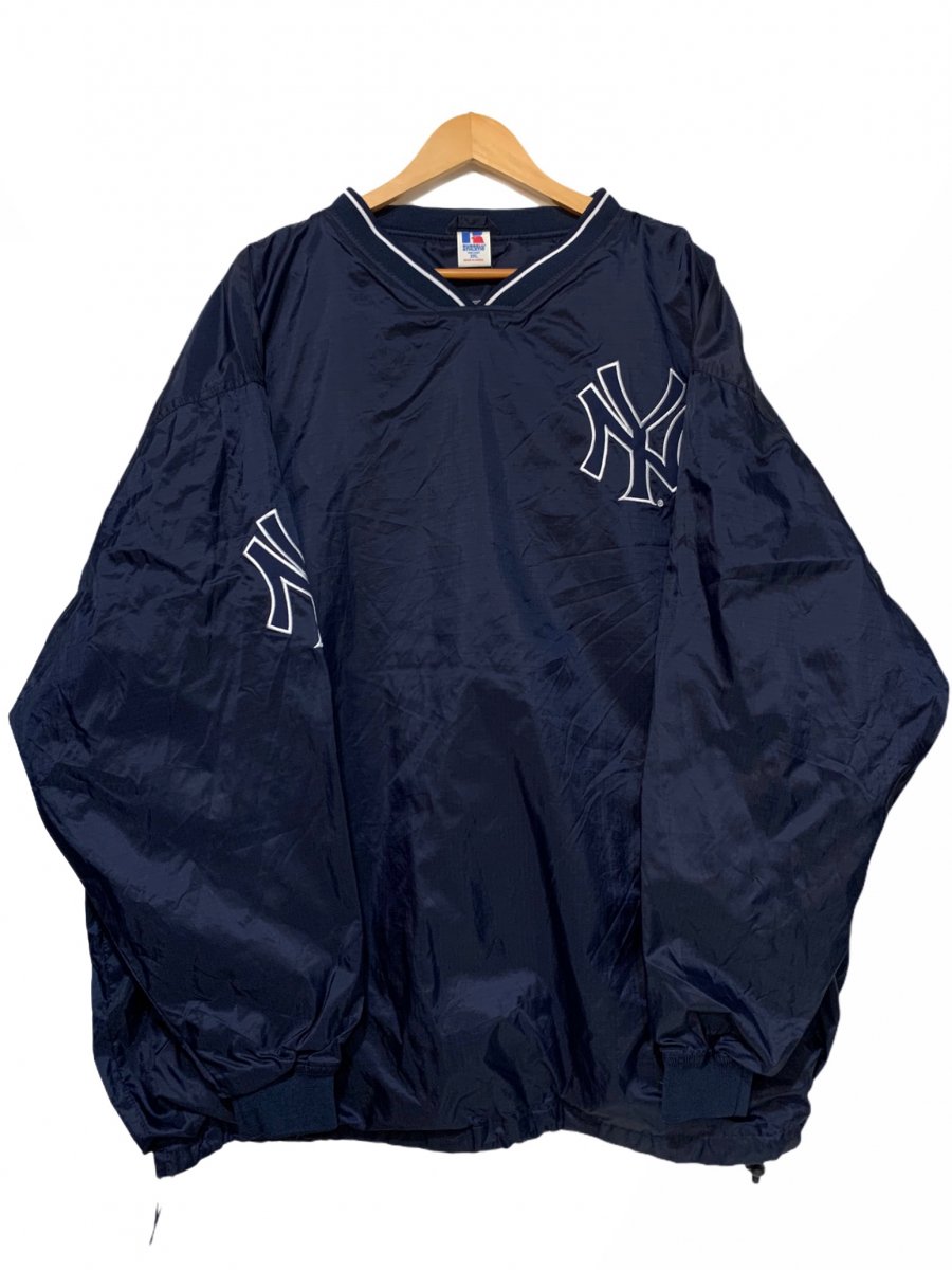 Vintage 90s Russell Athletic New York Yankees Pullover Batting Practice  Jacket