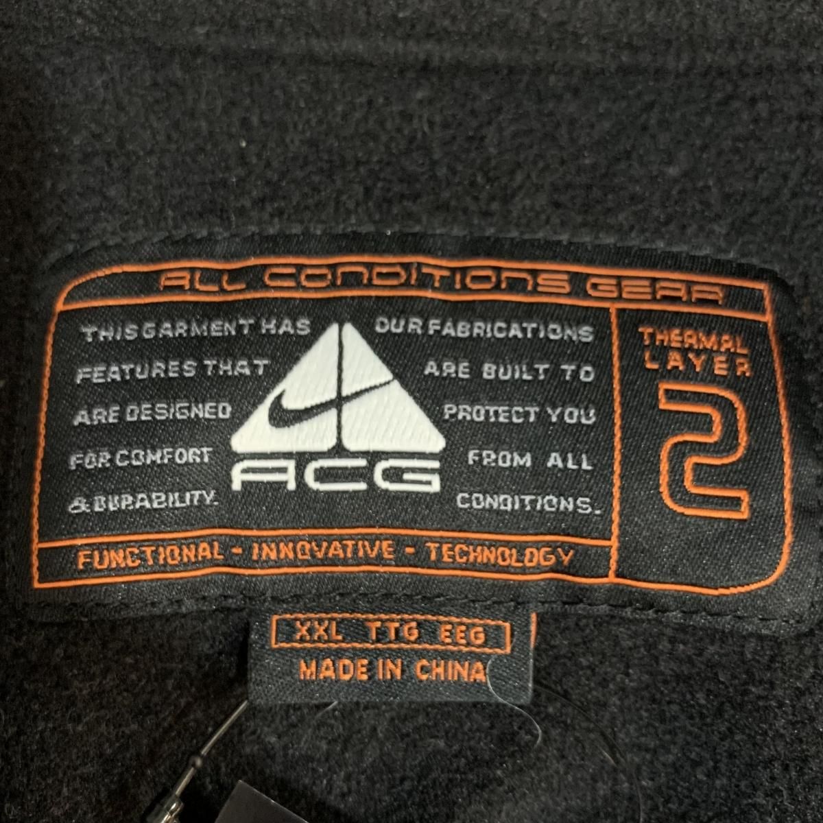 98年製 NIKE ACG Half Zip Pullover Fleece 黒 XXL 90s ナイキ