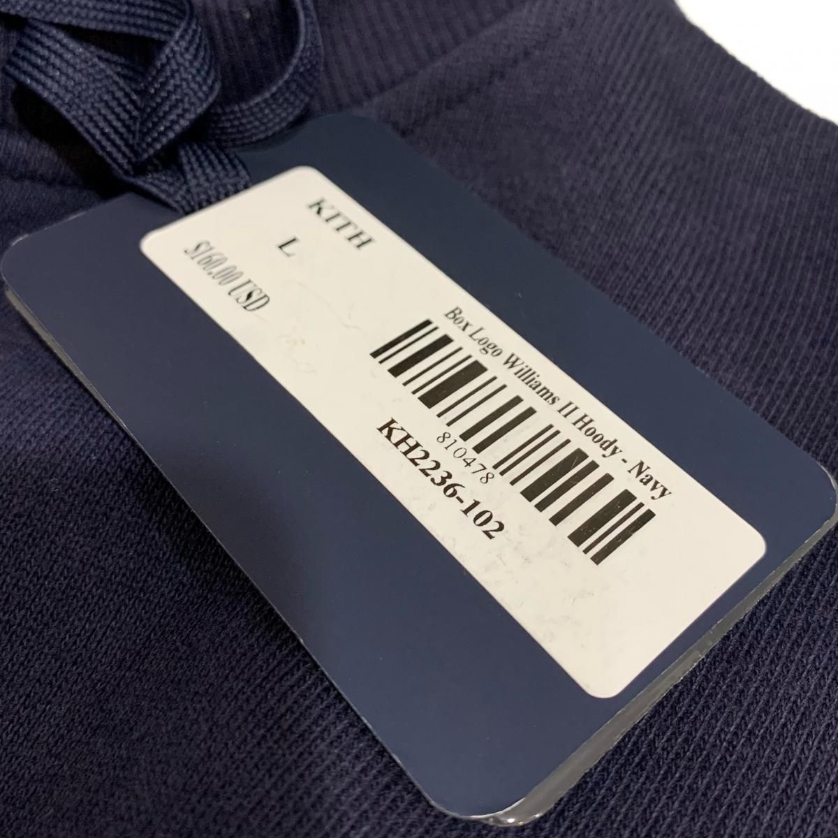 18AW KITH Box Logo Williams Ⅱ Hoody 紺 L キス プルオーバー
