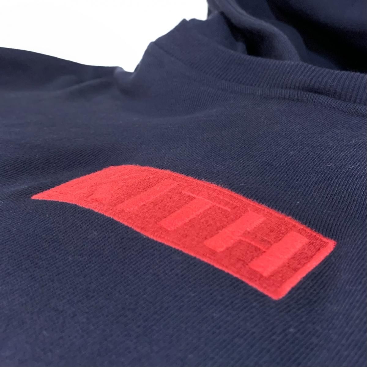 18AW KITH Box Logo Williams Ⅱ Hoody 紺 L キス プルオーバー