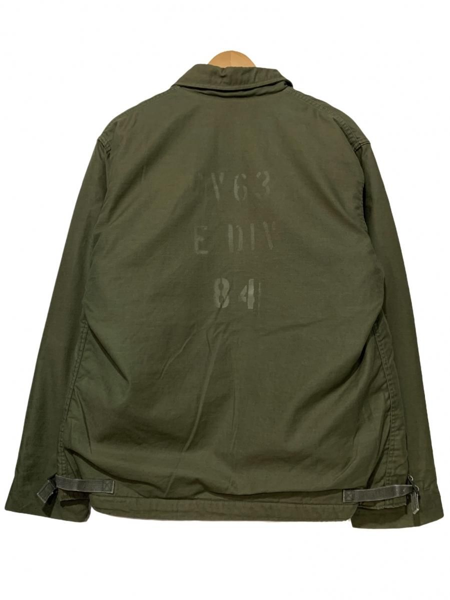 85年製 US NAVY A-2 Deck Jacket オリーブ L 80s 米軍実物 A2 デッキ 