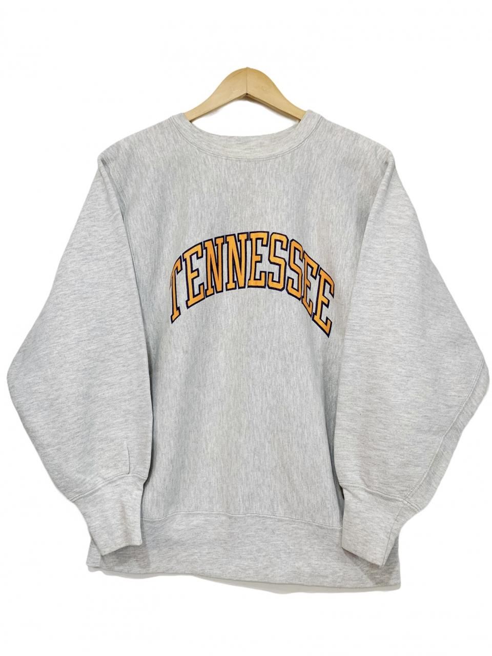 USA製 s Champion "TENNESSEE" R/W Sweatshirt 灰 L 刺繍タグ