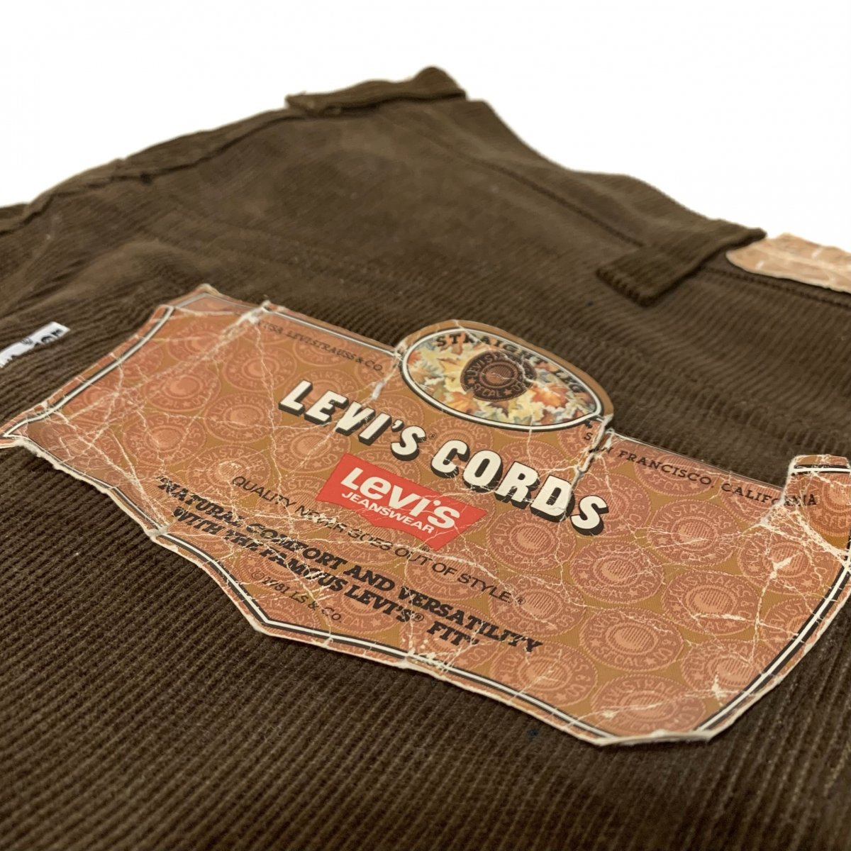 Deadstock USA製 83年 Levi's 519-1529 Corduroy Pants 茶 W38 L30 80s