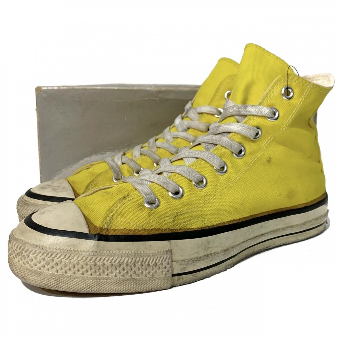 USA製 80s CONVERSE ALL STAR HI レモンイエロー US9/27.5 コンバース