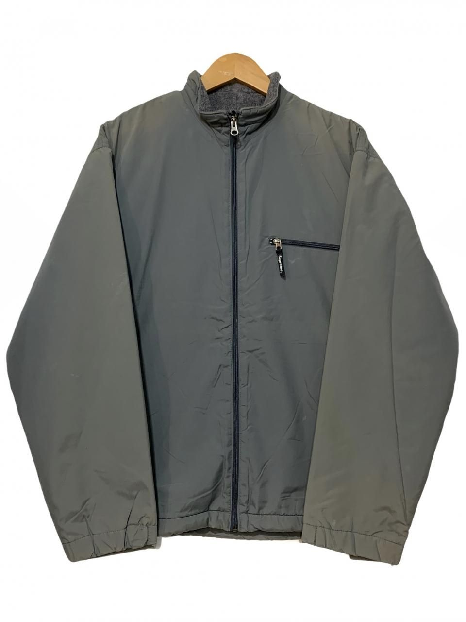 USA製 s OLD SUPREME Fleece Lined Nylon Jacket 灰 L 初期