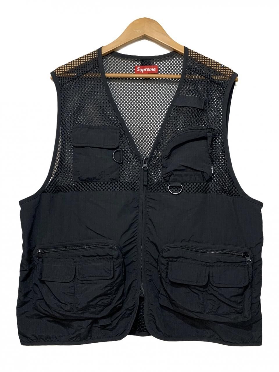 【M】supreme north face cargo vest ベスト　黒