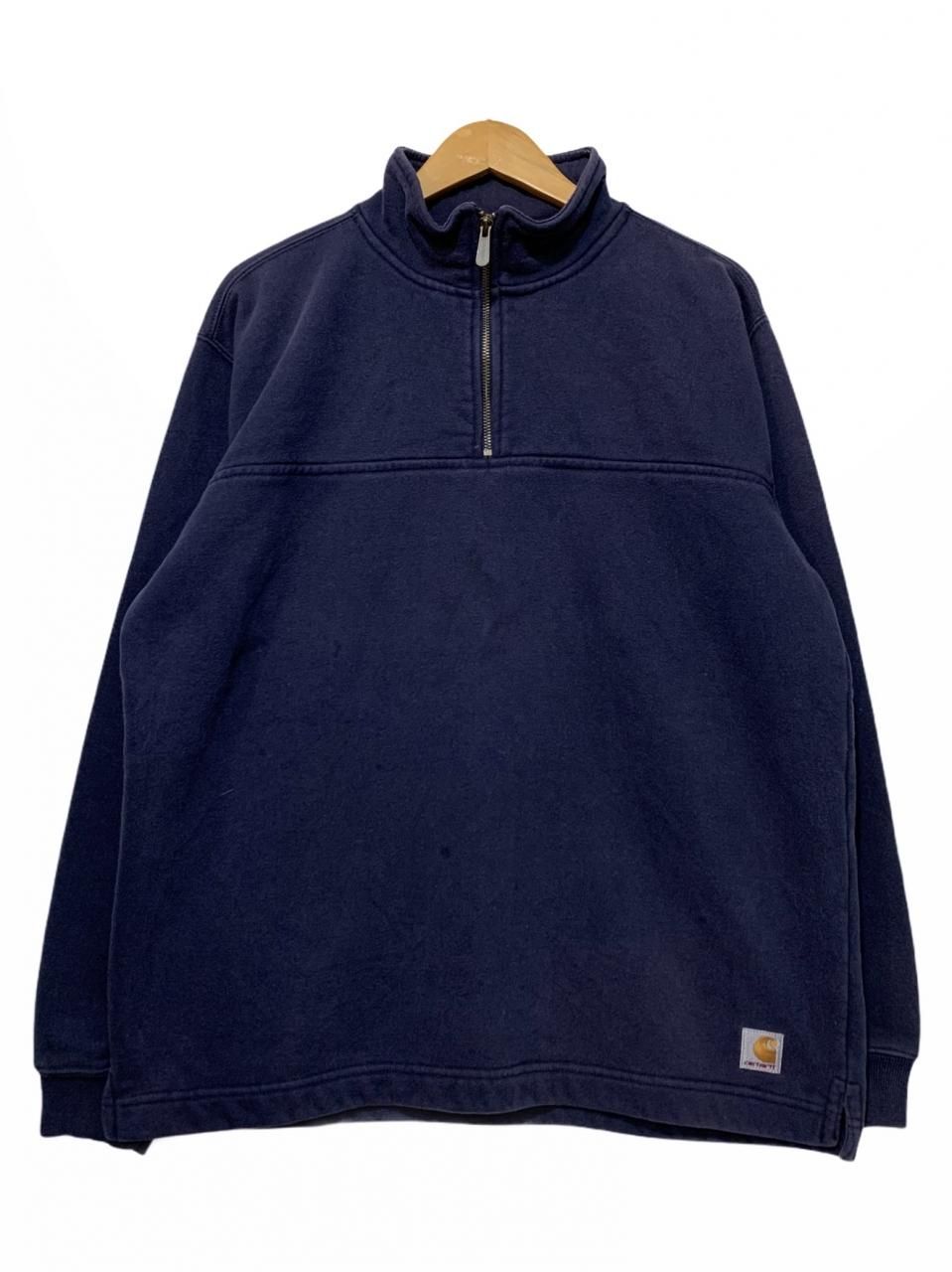 別注商品 希少品 新品Carhartt ハーフジップスウェット 黒 XL - トップス