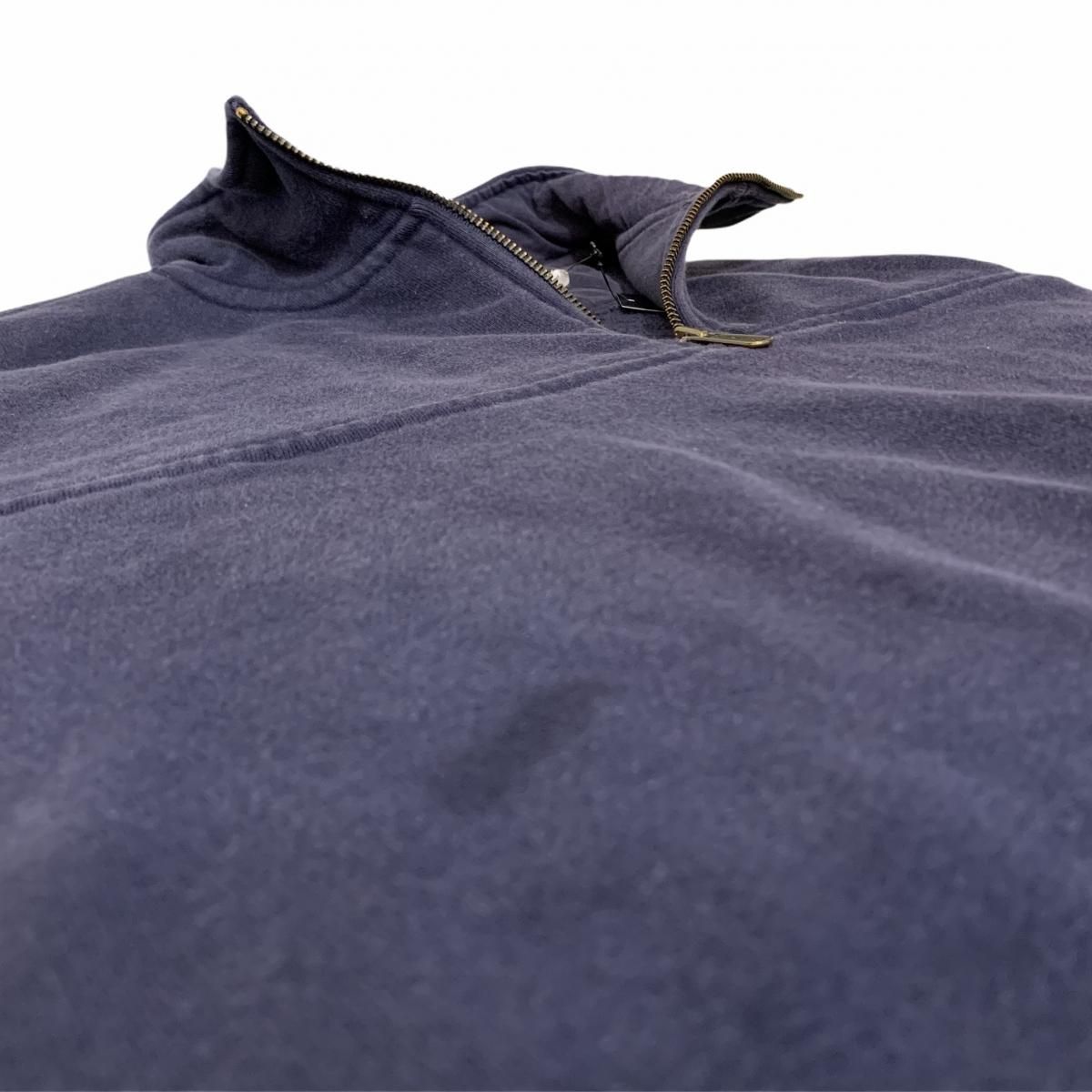 00s Carhartt Logo Half Zip Sweatshirt 紺 M カーハート ハーフ