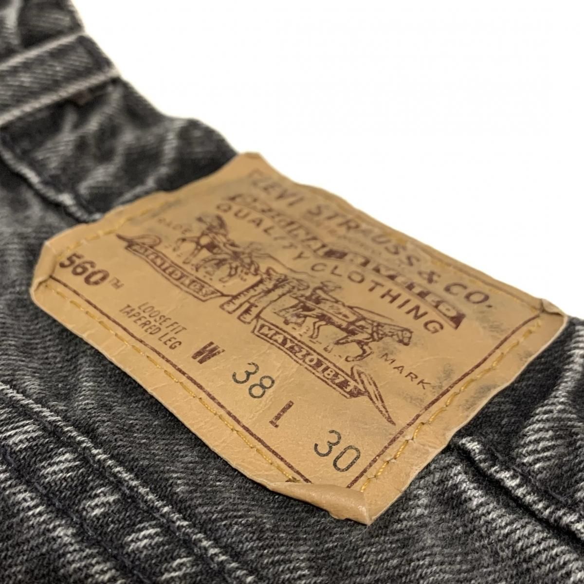 USA製 90s Levi's 560 Black Denim Pants 黒 W38 L30 リーバイス