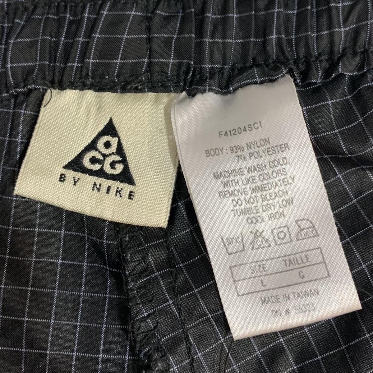 94年製 NIKE ACG Logo Nylon Pants 黒 L 90s ナイキ 94年製 NIKE ACG Logo Nylon Pants 黒 L 90s ナイキ