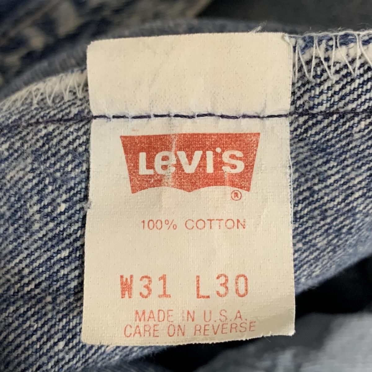 USA製 90s Levi's 501 Chemical Wash Denim Pants 青 W31×L30 USA製 90s Levi's 501 Chemical Wash Denim Pants 青 W31×L30