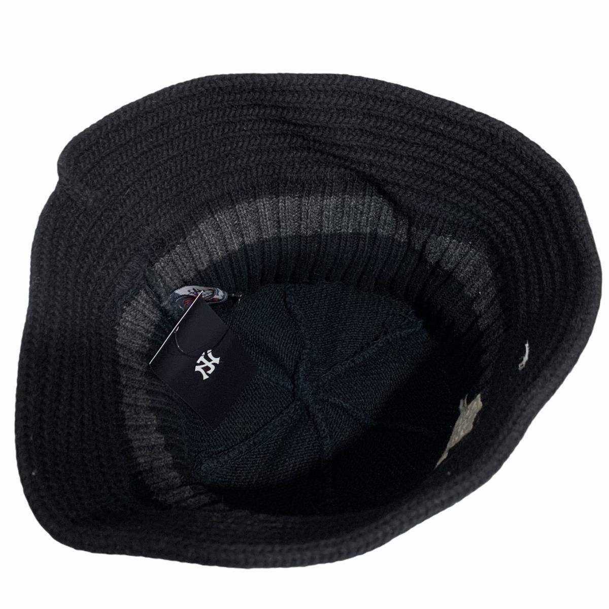 90s OLD STUSSY Logo Wool Knit Bucket Hat 黒 紺タグ オールド 90s OLD STUSSY Logo Wool Knit Bucket Hat 黒 紺タグ オールド