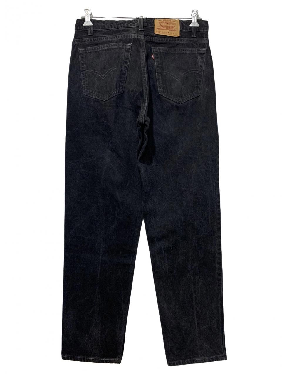 90年代 リーバイス Levi's 550 RELAXED FIT TAPERED LEG ブラックジーンズ テーパードデニムパンツ USA製 レディースL(w30) ヴィンテージ /taa000680