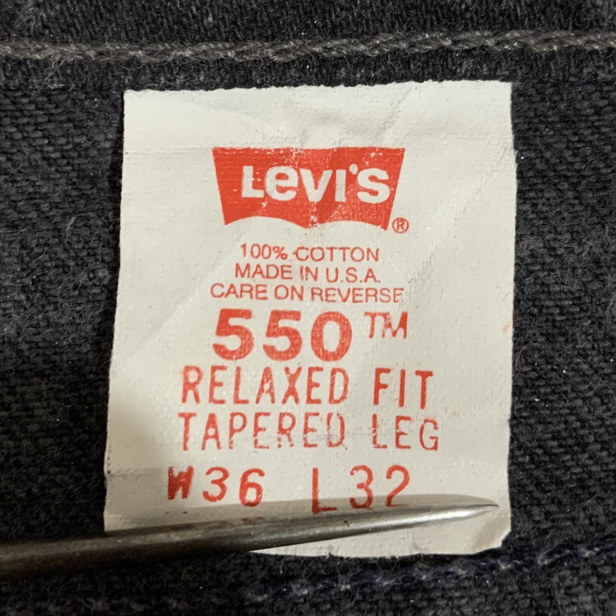 USA製 90s Levi's 550 Black Denim Pants 黒 W34×L32 リーバイス