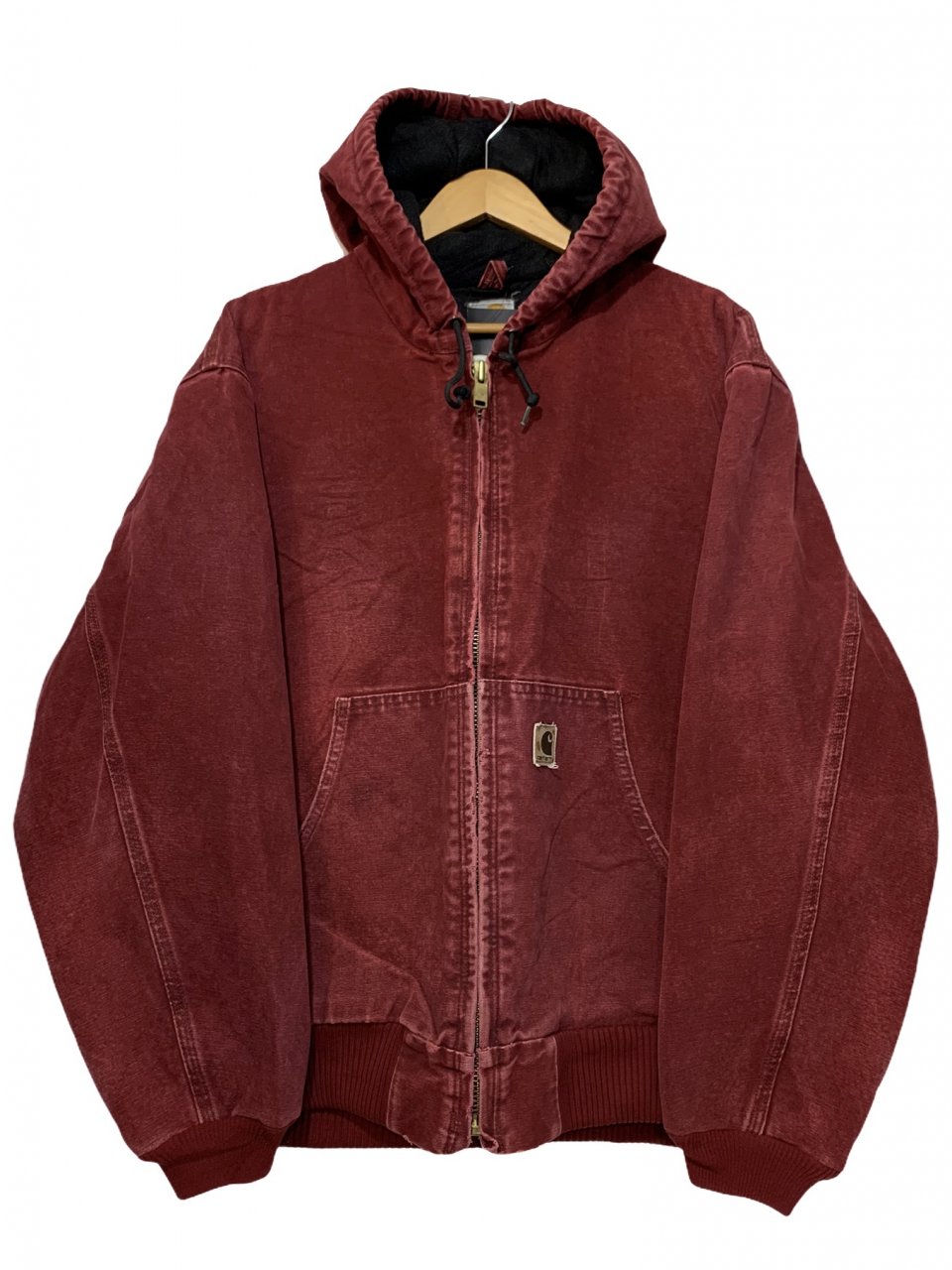 Carhartt Quilted Flannel Lined Active Jacket エンジ L カーハート