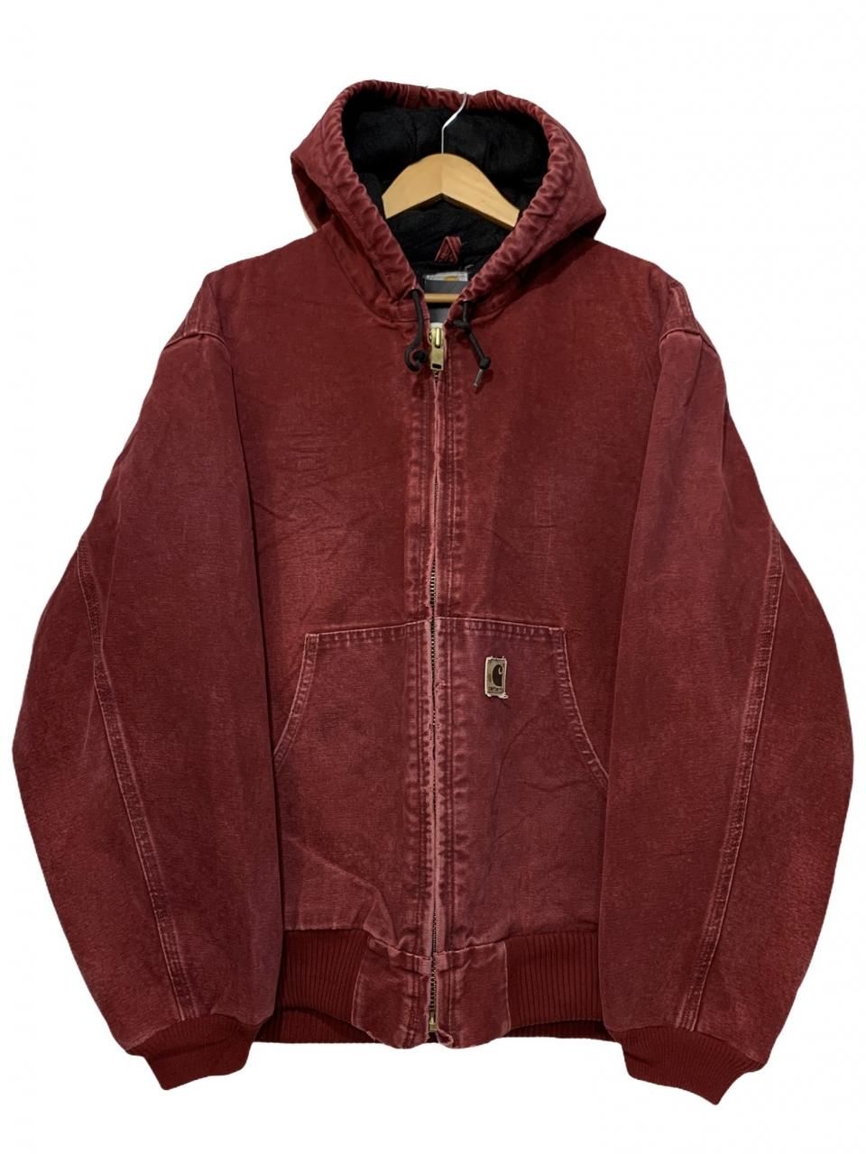 Carhartt Quilted Flannel Lined Active Jacket エンジ L カーハート ...