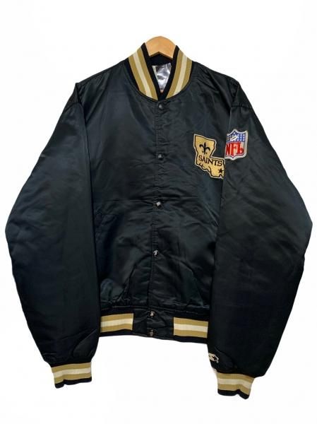 USA製 90s JURASSIC PARK Cotton Varsity Jacket 生成り黒 L 92