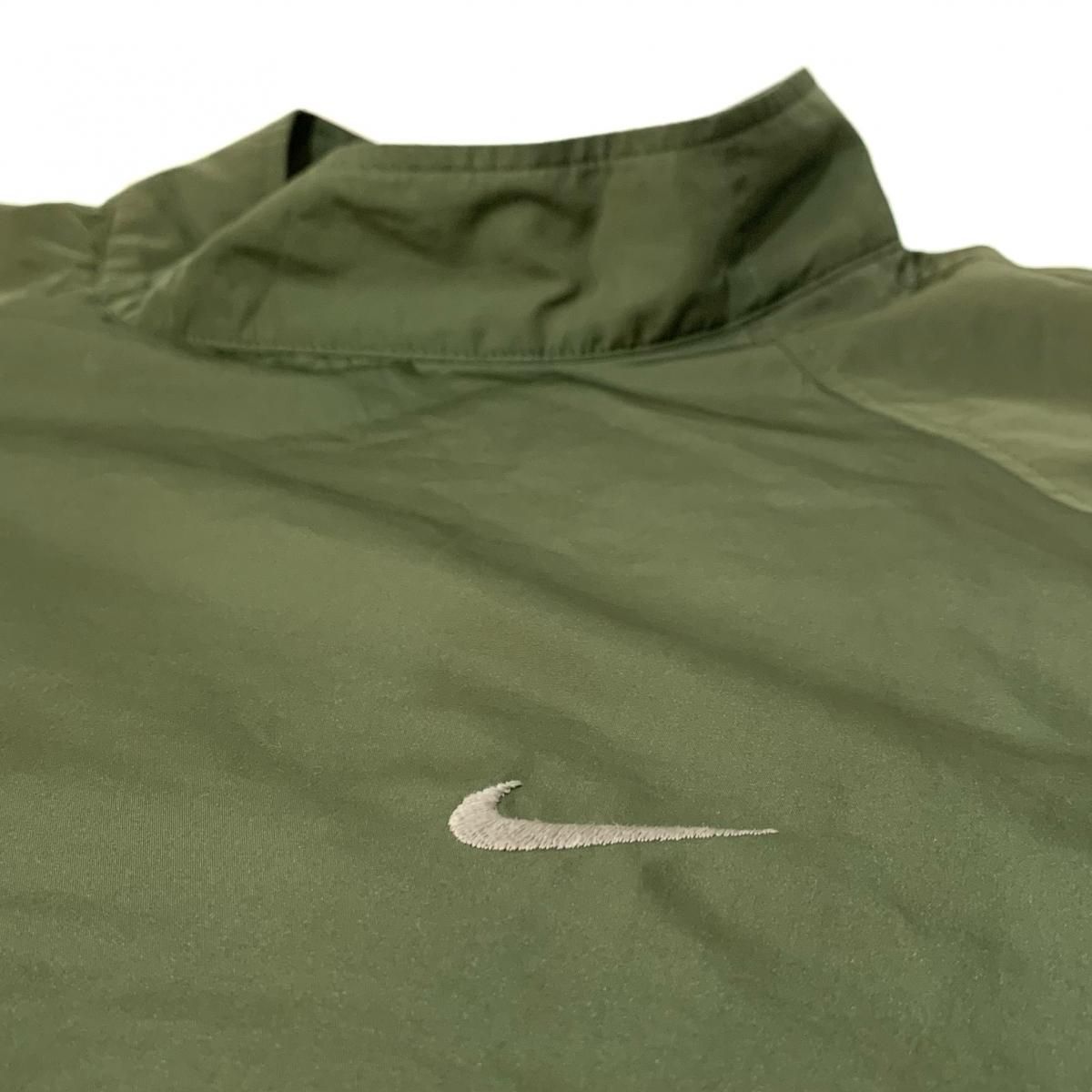 01年製 NIKE Logo Nylon Pullover Jacket オリーブ XL 00s ナイキ ...