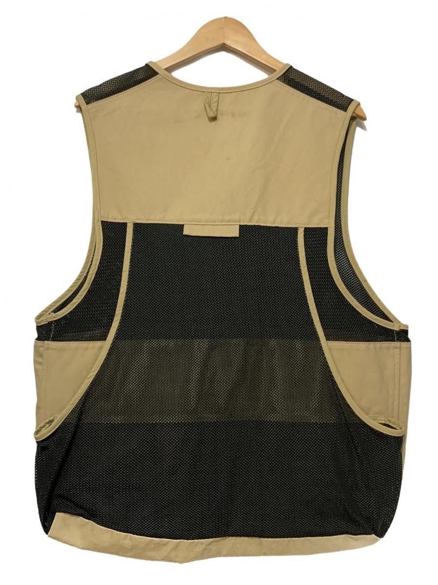 USA製 80s~90s L.L.Bean Duck Mesh Fishing Vest ベージュ黒 L エルエルビーン フィッシングベスト  ハンティングベスト ダック地 メッシュ 古着 - NEWJOKE ONLINE STORE