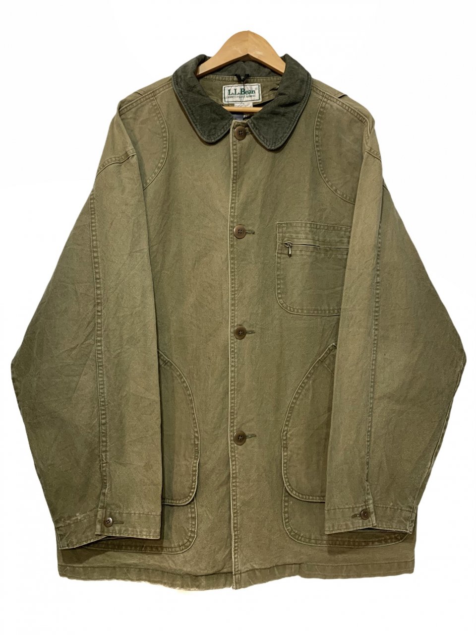 USA製 80s~90s L.L.Bean Cotton Hunting Jacket オリーブ XL エルエル ...