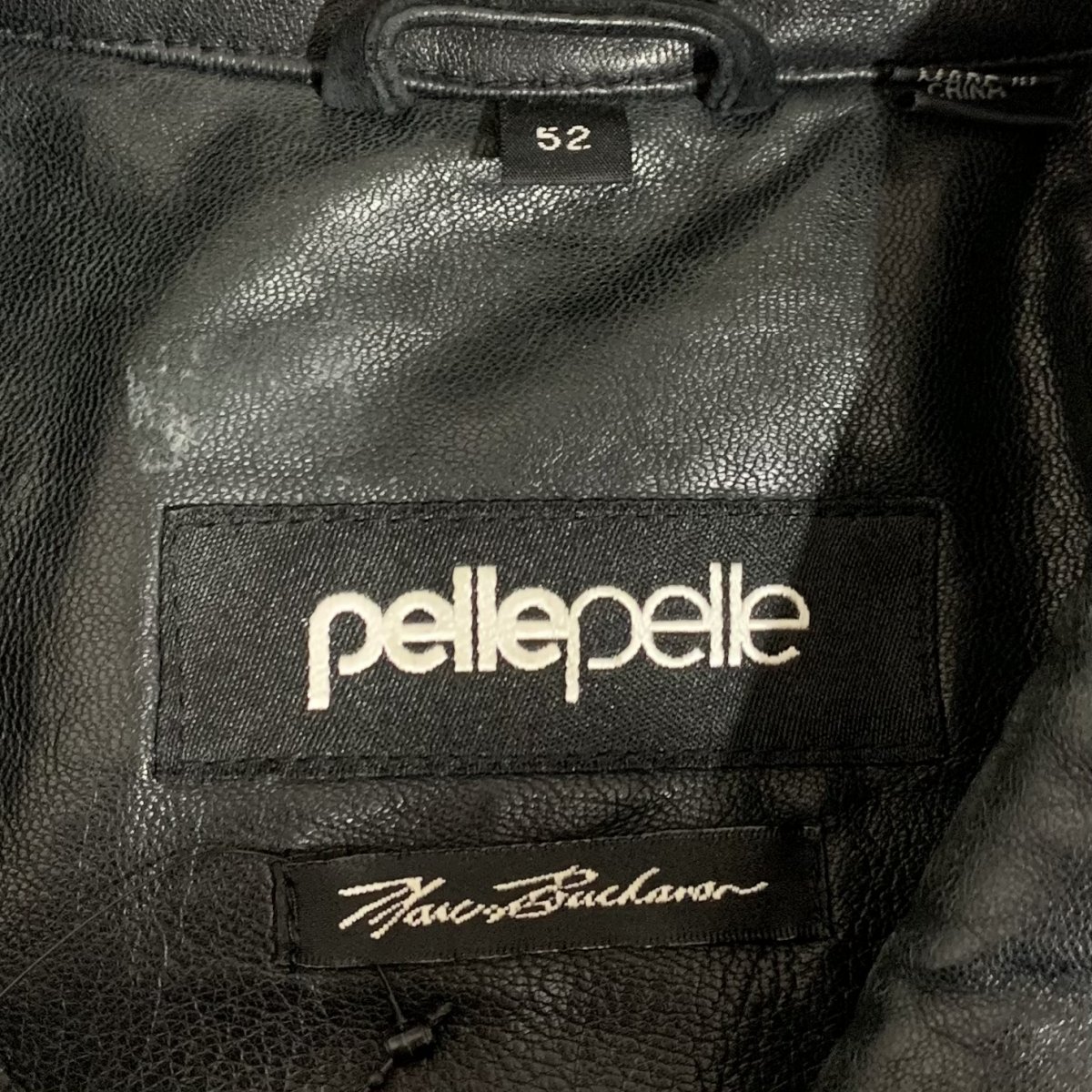s PELLE PELLE "PURPLE GANG" Zip Up Leather Jacket 黒  ペレペレ