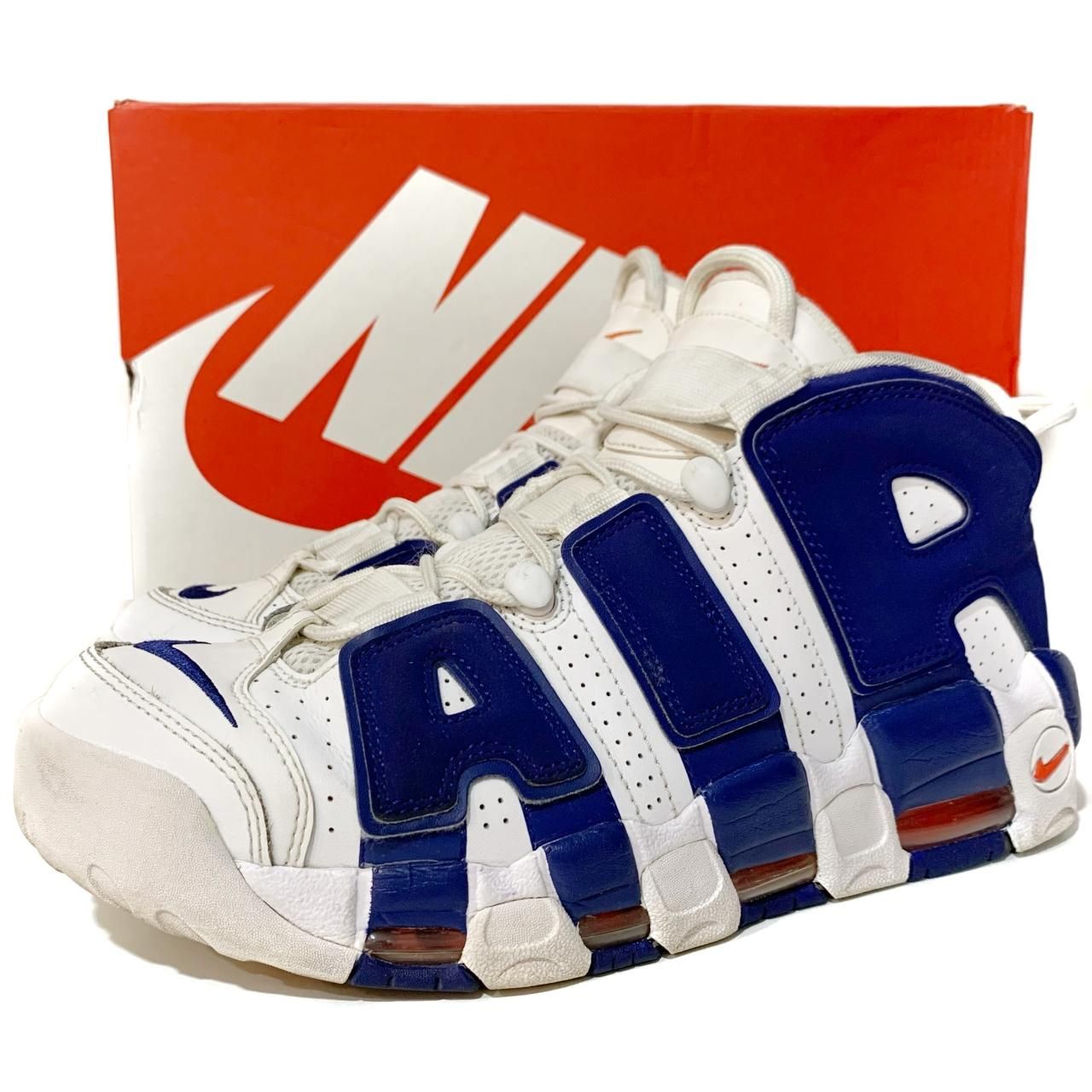 17年製 NIKE AIR MORE UPTEMPO 96 白青オレンジ US9.5/27.5 ナイキ エア モアアップテンポ ニックスカラー  スコッティ ピッペン 921948-101 - NEWJOKE ONLINE STORE