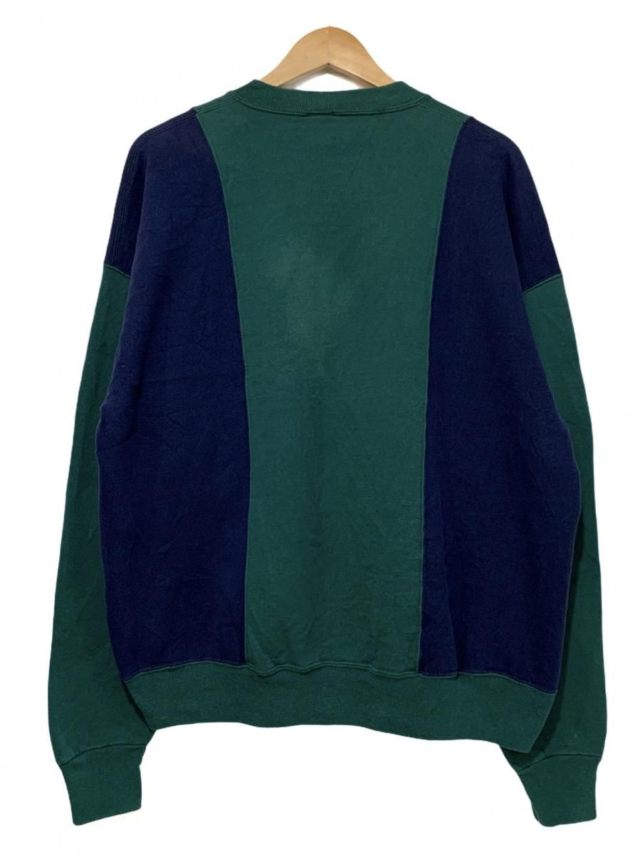 USA製 90s RUSSEL ATHLETIC 2 Tone Sweatshirt 紺緑 XL ラッセル 