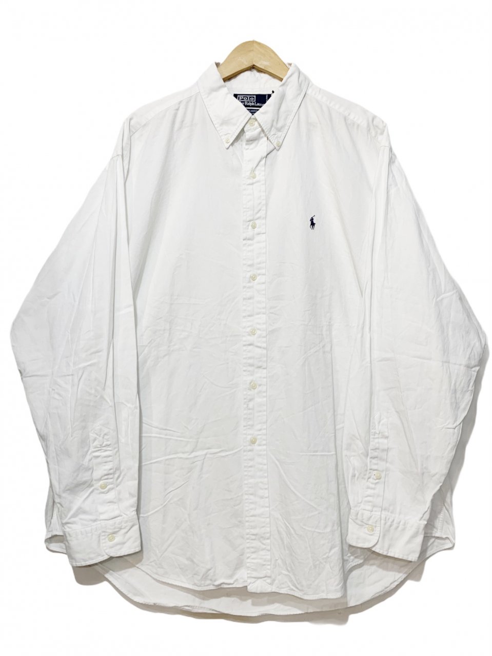 Polo Ralph Lauren "BLAIRE" Cotton BD L/S Shirt 白 XL ポロラルフローレン 長袖 シャツ