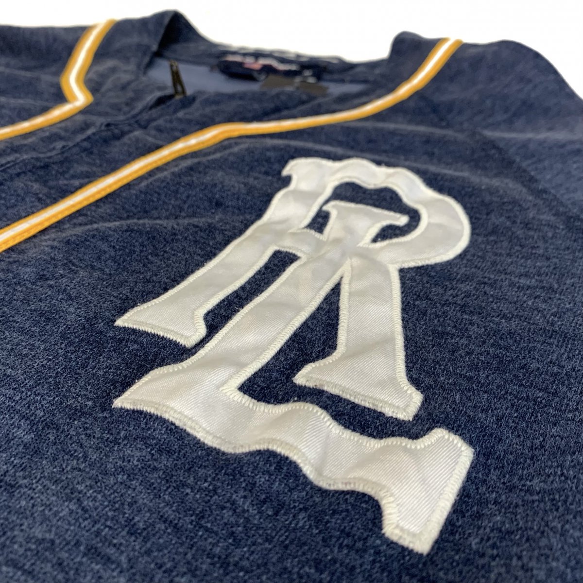 90s POLO SPORT Baseball Shirt 紺 M ポロスポーツ ベースボールシャツ 