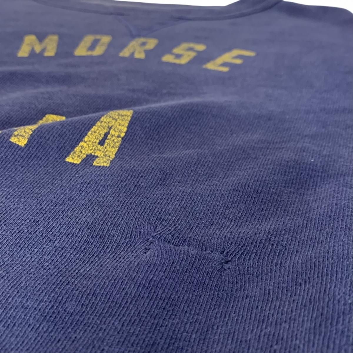 50s Vintage Front V Print Sweatshirt 紺 XL ヴィンテージ