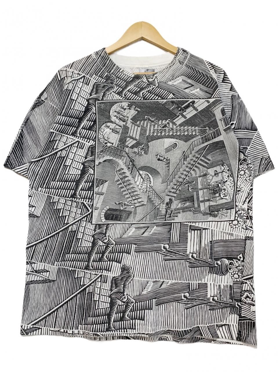 90s mc escher 騙し絵 エッシャー Tシャツ アート ビンテージ