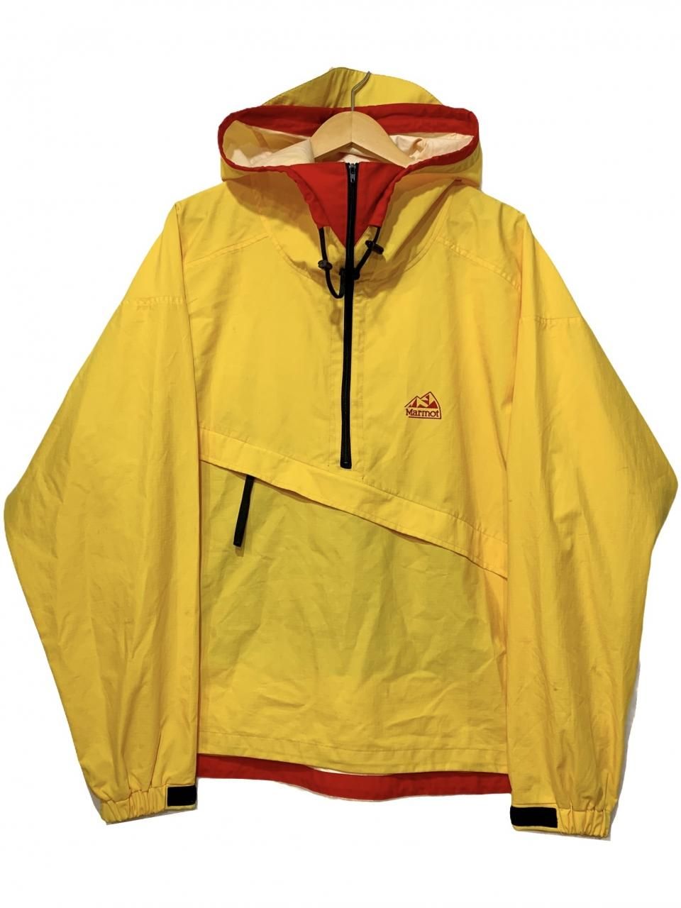 90s MARMOT Nylon Anorak Parka 黄赤 L マーモット アノラック