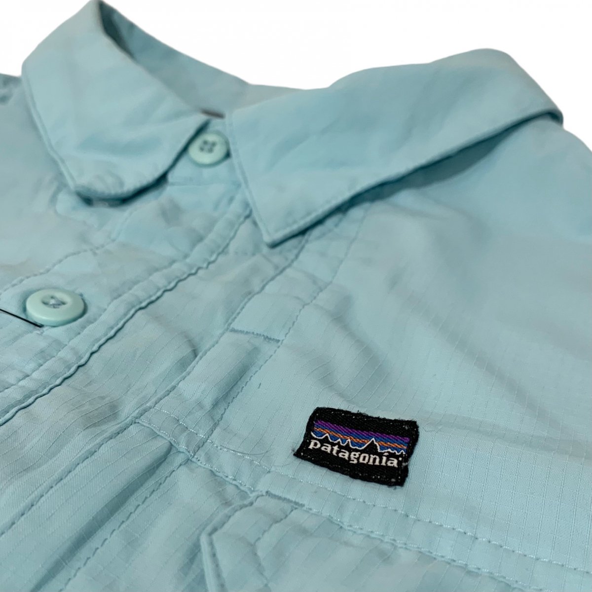 11年製 patagonia L/S Sol Patrol Shirt 水色 XL パタゴニア 長袖 ソル