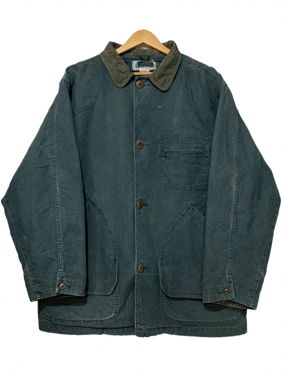 90s L.L.Bean Cotton Hunting Jacket with PRIMALOFT Liner 深緑 L 