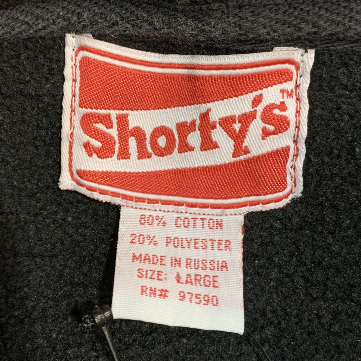 90s SHORTY'S Logo Sweat Hoodie 黒 L ショーティーズ パーカー プル