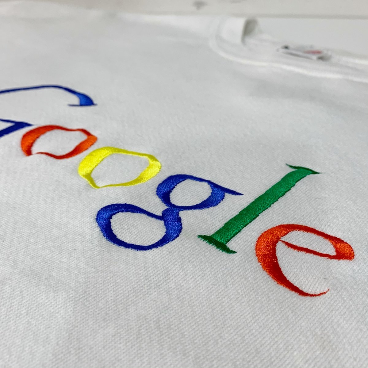 USA製 90s Google Logo Sweatshirt 白 XL グーグル スウェット ロゴ