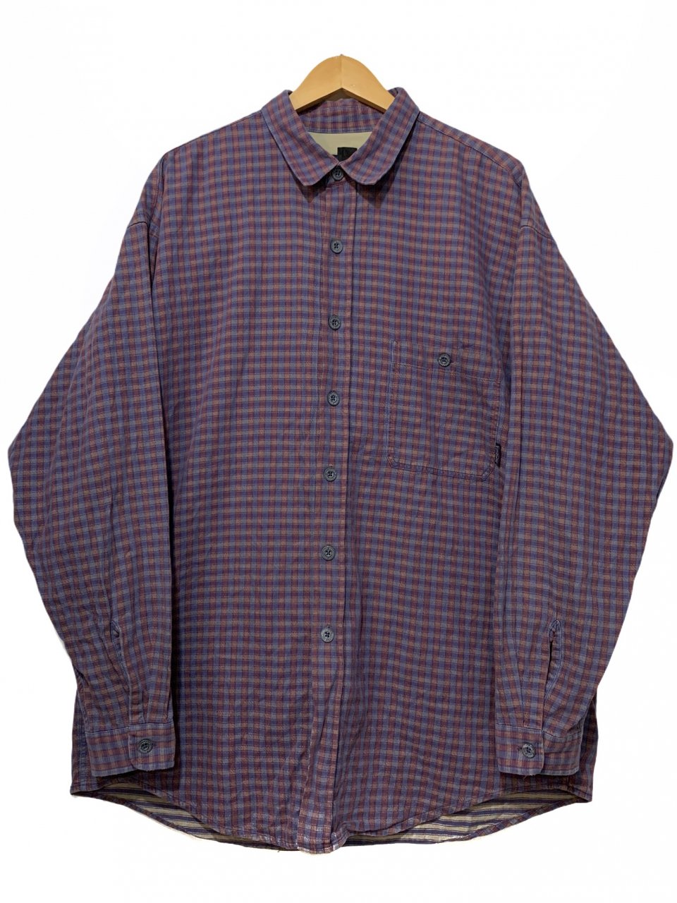 99年製 patagonia Yarn Dye L/S Work Shirt 紫エンジ XL 90s 