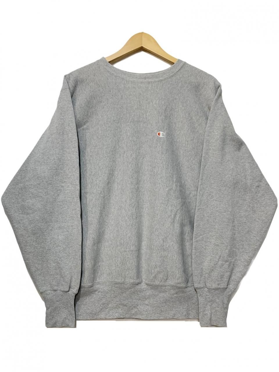 メキシコ製 90s Champion R/W Sweatshirt 杢灰 L 刺繍タグ 