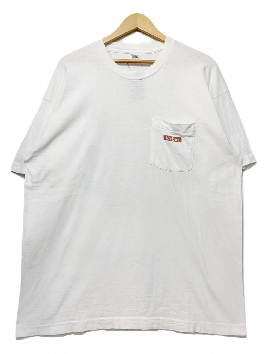 USA製 90s Marlboro Print Pocket S/S Tee 白 XL マールボロ マルボロ