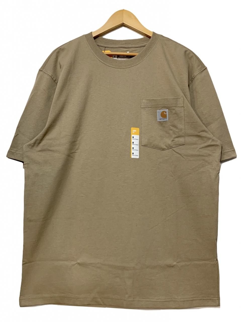 新品 US企画 Carhartt Pocket S/S Tee (DESERT KHAKI) カーハート ポケット付 半袖 Tシャツ ポケT 無地T  デザートカーキ ベージュ - NEWJOKE ONLINE STORE