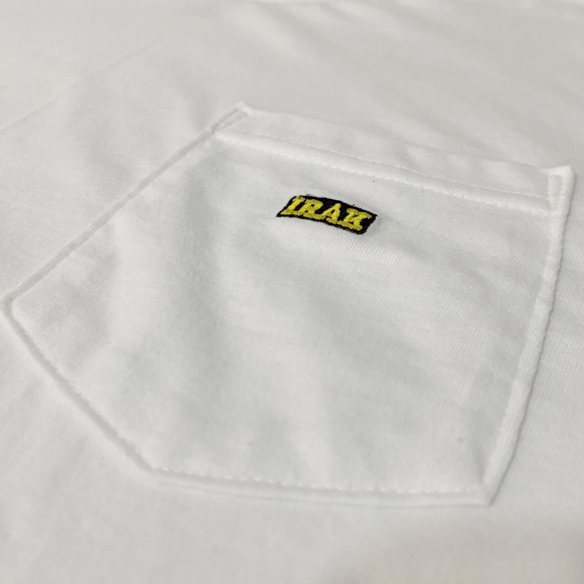 新品 IRAK Box Logo Pocket S/S Tee (WHITE) アイラック 半袖 Tシャツ