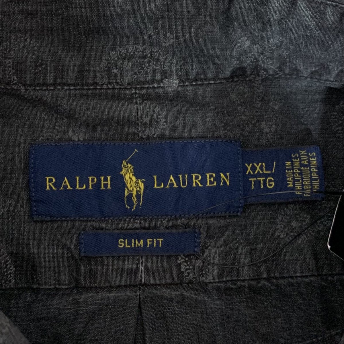 Polo Ralph Lauren Paisley Cotton BD L/S Shirt 黒 XXL ポロラルフ