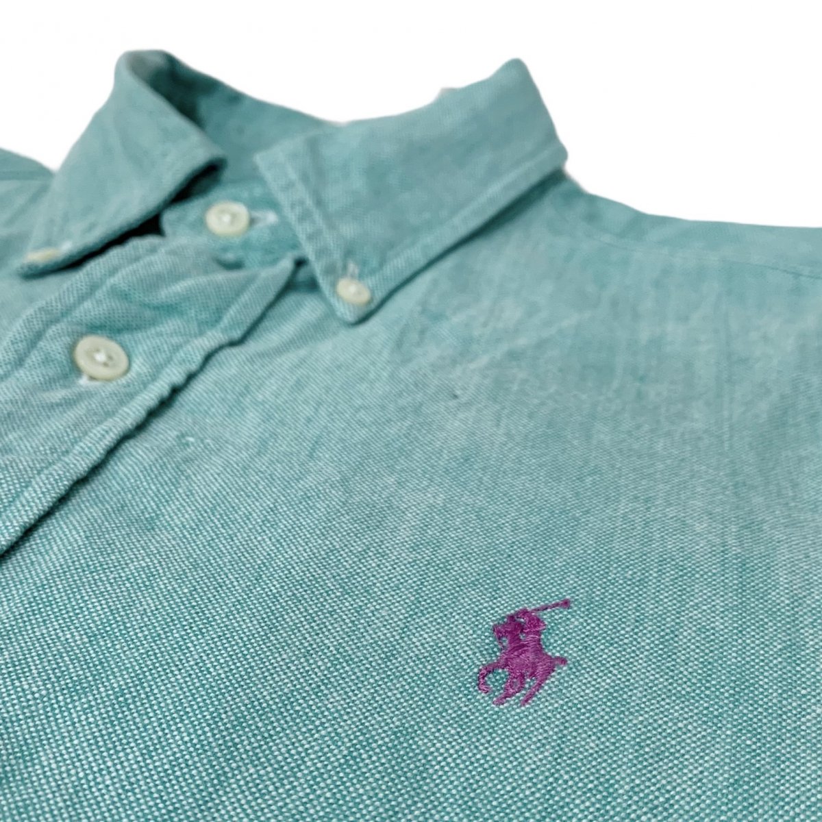 Polo Ralph Lauren Cotton BD L/S Shirt 緑 S ポロラルフローレン 長袖 