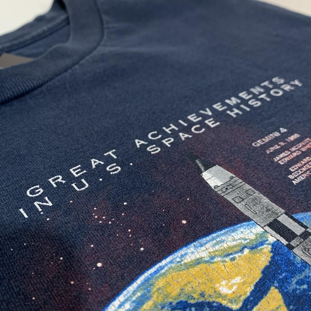 00s KENNEDY SPACE CENTER Print S/S Tee 紺 L ケネディー宇宙