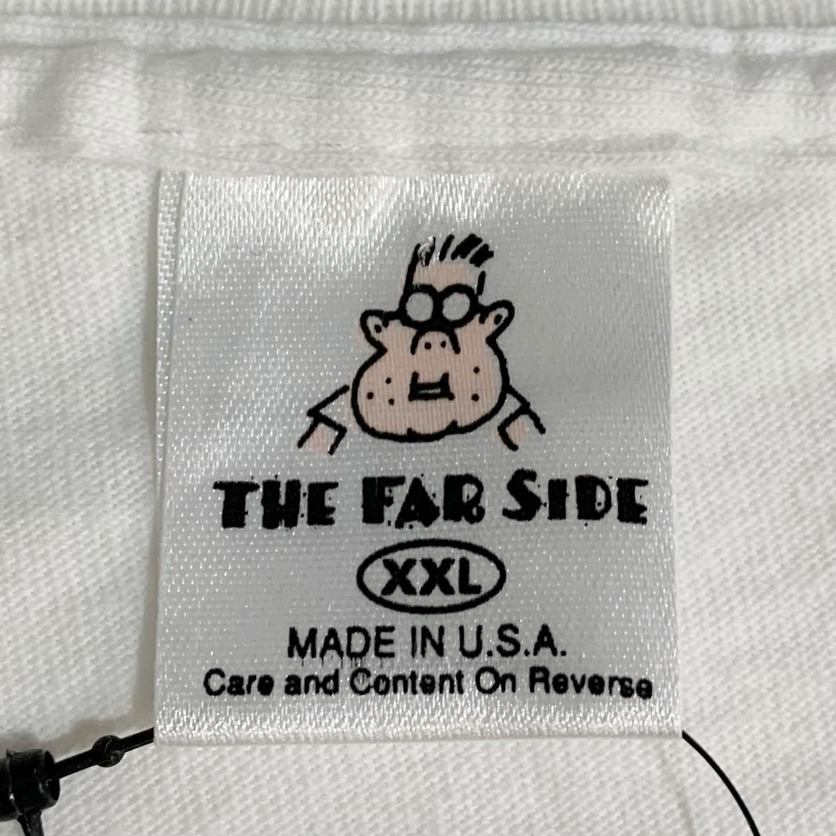 USA製 90s THE FAR SIDE Print S/S Tee 白 XXL ザファーサイド